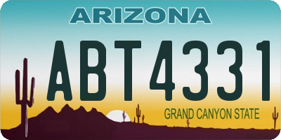 AZ license plate ABT4331