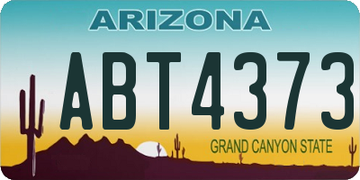AZ license plate ABT4373