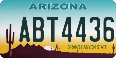 AZ license plate ABT4436