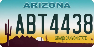 AZ license plate ABT4438