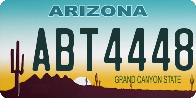 AZ license plate ABT4448