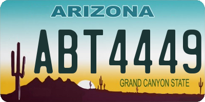 AZ license plate ABT4449