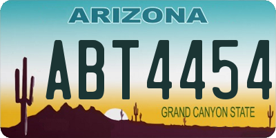 AZ license plate ABT4454