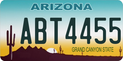 AZ license plate ABT4455