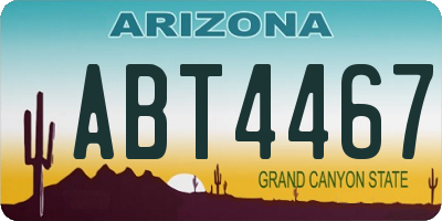AZ license plate ABT4467