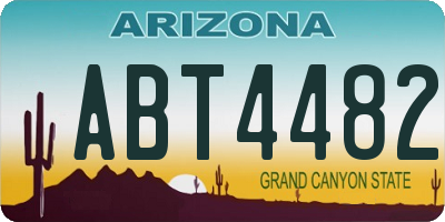 AZ license plate ABT4482