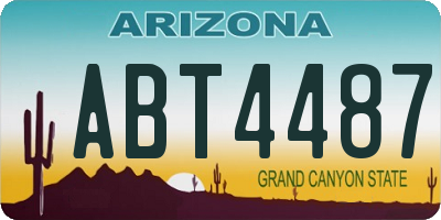 AZ license plate ABT4487