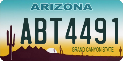 AZ license plate ABT4491
