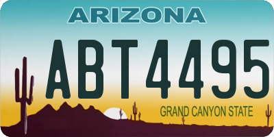 AZ license plate ABT4495