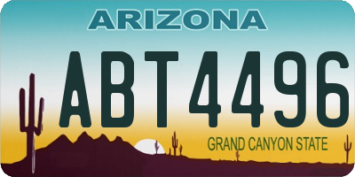 AZ license plate ABT4496