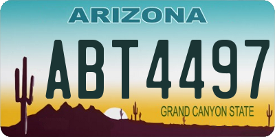 AZ license plate ABT4497