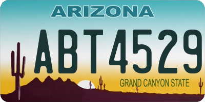 AZ license plate ABT4529