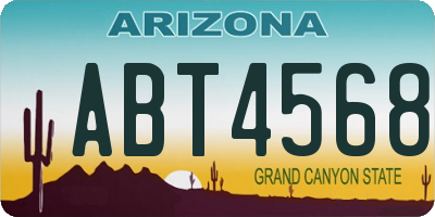 AZ license plate ABT4568