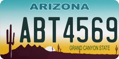 AZ license plate ABT4569