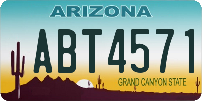 AZ license plate ABT4571