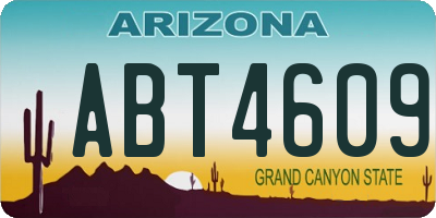 AZ license plate ABT4609