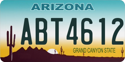 AZ license plate ABT4612