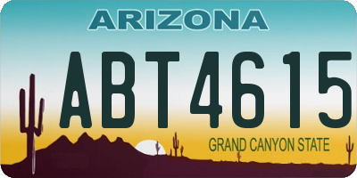 AZ license plate ABT4615