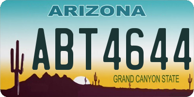 AZ license plate ABT4644