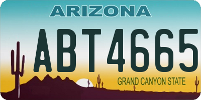 AZ license plate ABT4665