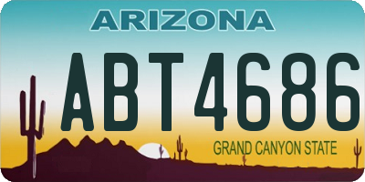AZ license plate ABT4686