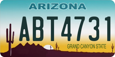 AZ license plate ABT4731