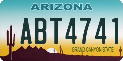 AZ license plate ABT4741