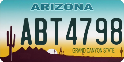 AZ license plate ABT4798