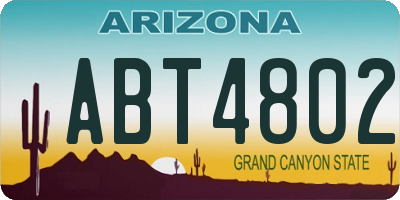 AZ license plate ABT4802