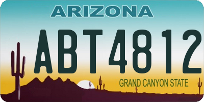 AZ license plate ABT4812