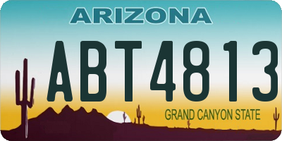 AZ license plate ABT4813