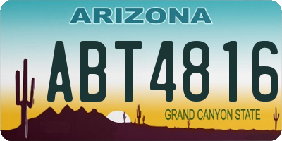 AZ license plate ABT4816