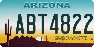 AZ license plate ABT4822