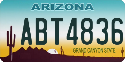 AZ license plate ABT4836