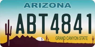 AZ license plate ABT4841