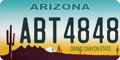 AZ license plate ABT4848