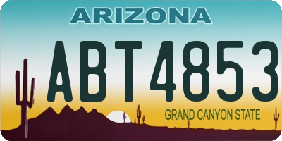 AZ license plate ABT4853