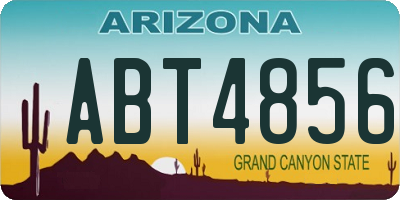 AZ license plate ABT4856