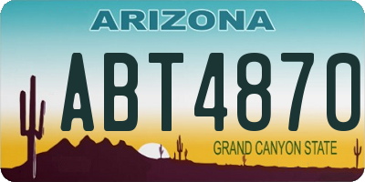 AZ license plate ABT4870