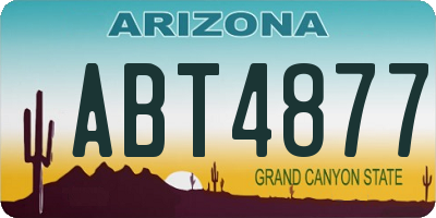 AZ license plate ABT4877