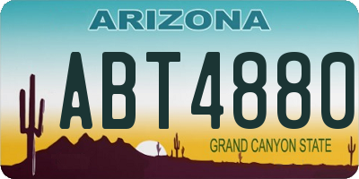 AZ license plate ABT4880