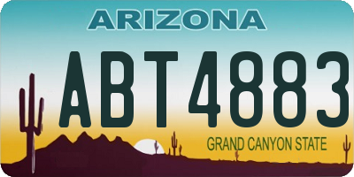 AZ license plate ABT4883