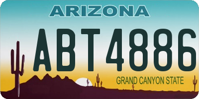 AZ license plate ABT4886