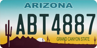 AZ license plate ABT4887