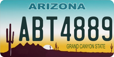 AZ license plate ABT4889
