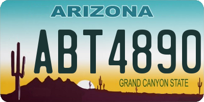 AZ license plate ABT4890