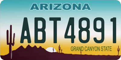 AZ license plate ABT4891