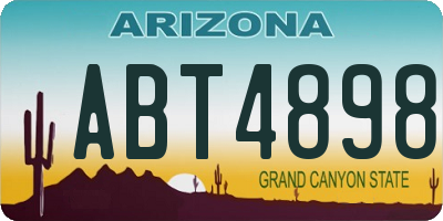 AZ license plate ABT4898