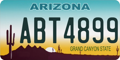 AZ license plate ABT4899
