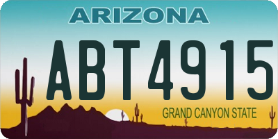 AZ license plate ABT4915
